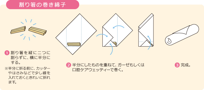 割り箸の巻き綿子